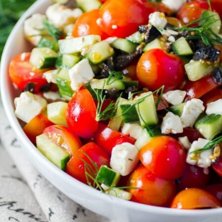 Mediterranean Tomato Salad hero.