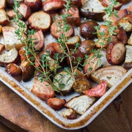 Roasted Chioggia Beets hero.
