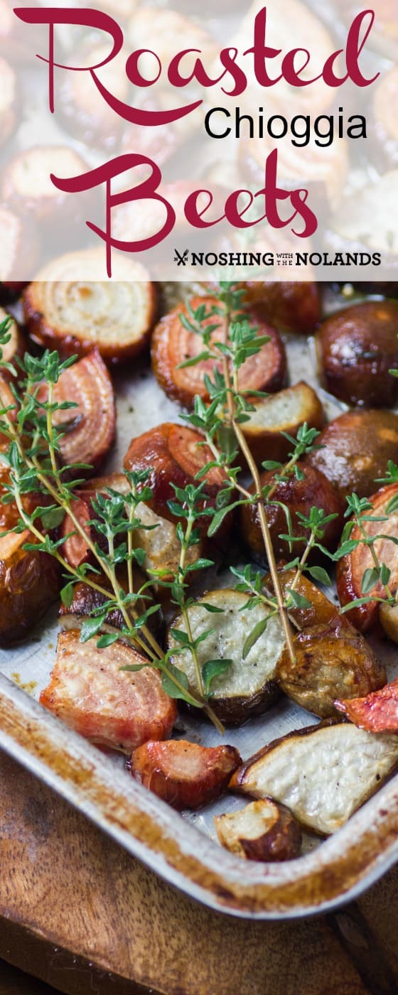 These Roasted Chioggia Beets or candy cane beets were a hit in our house #beets #roastedbeets # roastedveggies #roasting