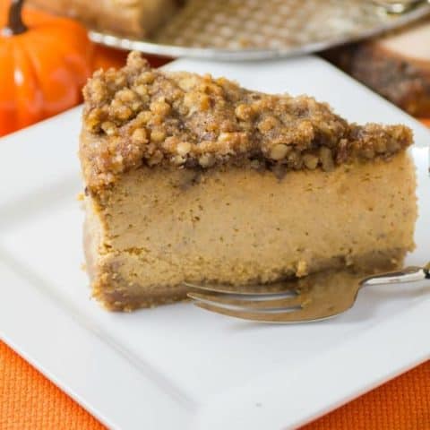 Streusel Topped Pumpkin Cheesecake