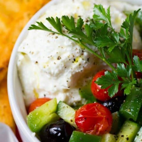 Whipped Feta Blistered Tomatoes Greek Salad Spread