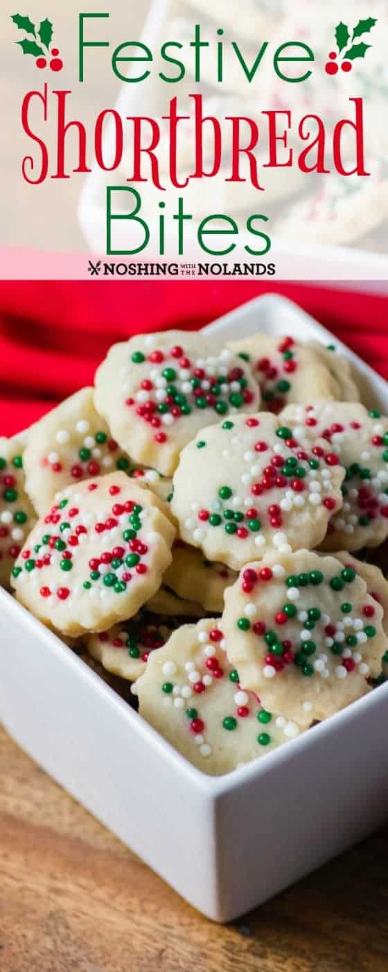 Festive Shortbread Bites pin