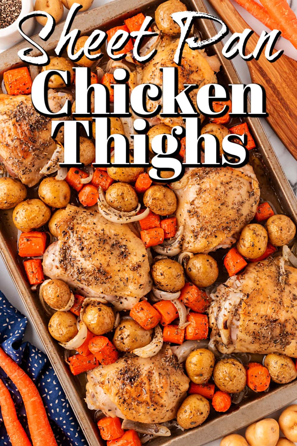 Roasted Sheet Pan Chicken Thighs Pin. 