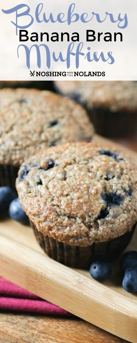 Blueberry Banana Bran Muffins