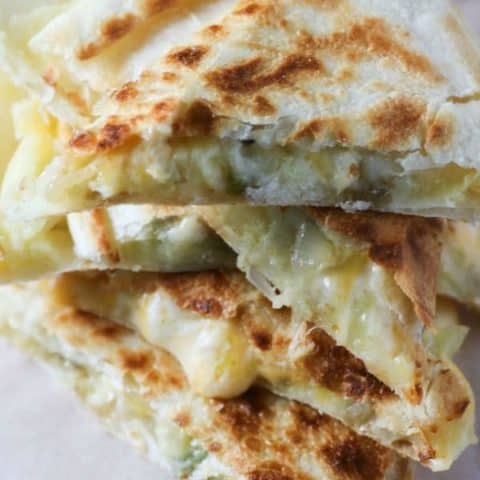 Jalapeno Pierogi Quesadillas