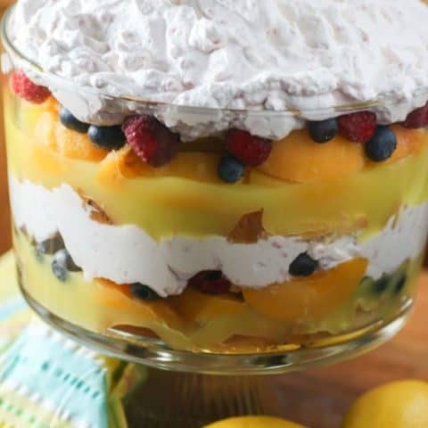 Lemon Berry Peach Trifle