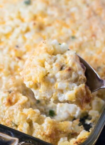 Baked Cheddar Hash Brown Casserole hero