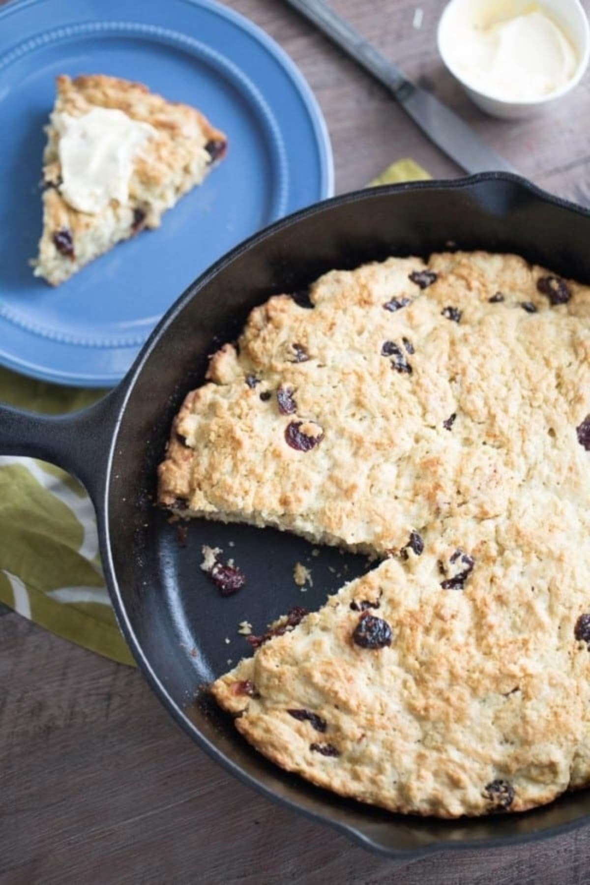 Maple Sweetened Skillet Soda Bread from above.