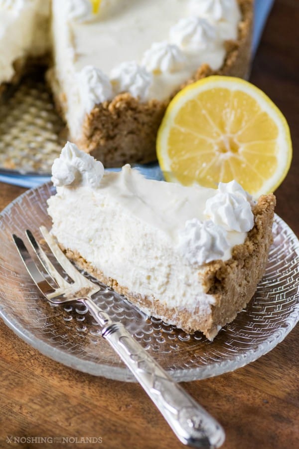 Ginger Cookie Crusted No-Bake Lemon Cheesecake