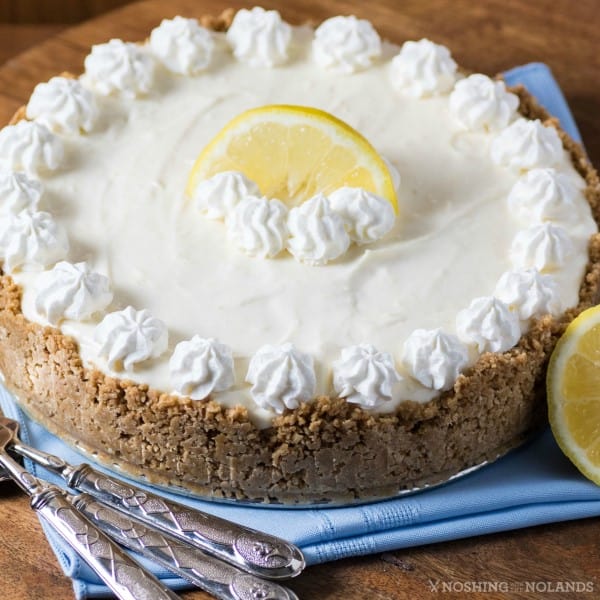 Ginger Cookie Crusted No-Bake Lemon Cheesecake