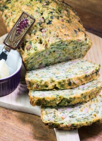 Ham Cheese Spinach Loaf.