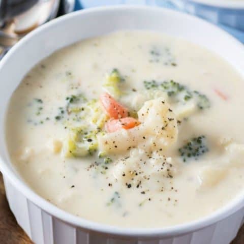 Leftover Party Tray Vegetable Soup