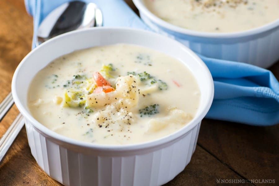 Leftover Party Tray Vegetable Soup