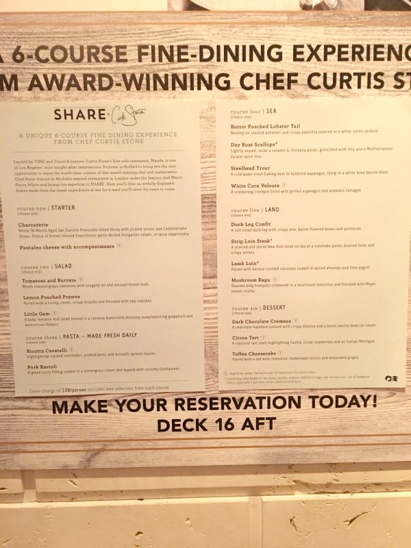 Share by Curtis Stone Aboard Princess Cruises