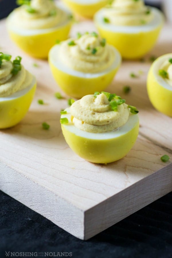 Tumeric Dyed Curry Deviled Eggs