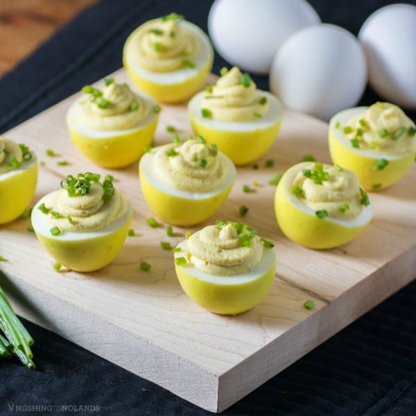 Tumeric Dyed Curry Deviled Eggs