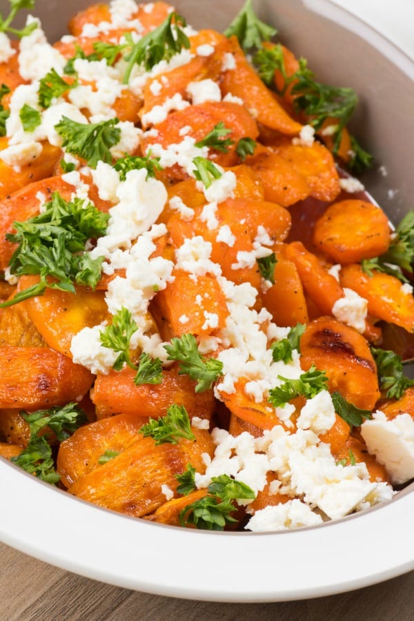 Feta Roasted Carrot Recipe is a perfect vegetable side dish