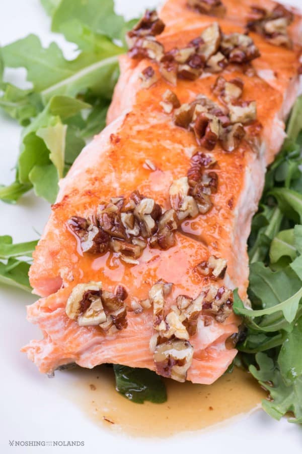 Maple Bourbon Pecan Salmon