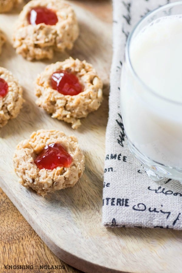 No-Bake Peanut Butter Jam Thumbprints