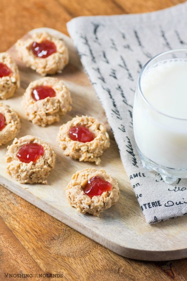 No-Bake Peanut Butter Jam Thumbprints