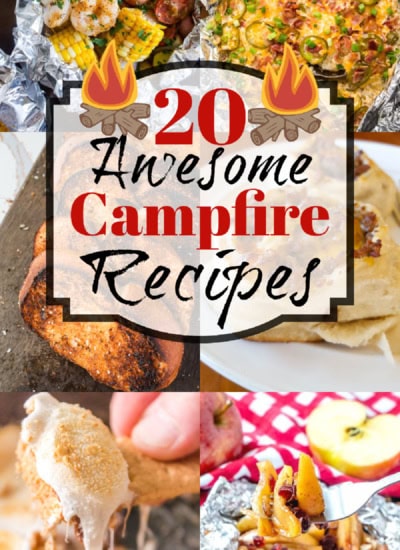 Collage of Campfire Recipes.