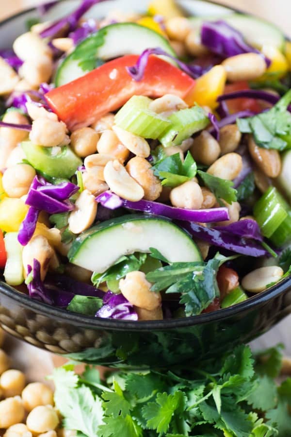 Crunchy Chickpea Peanut Thai Salad