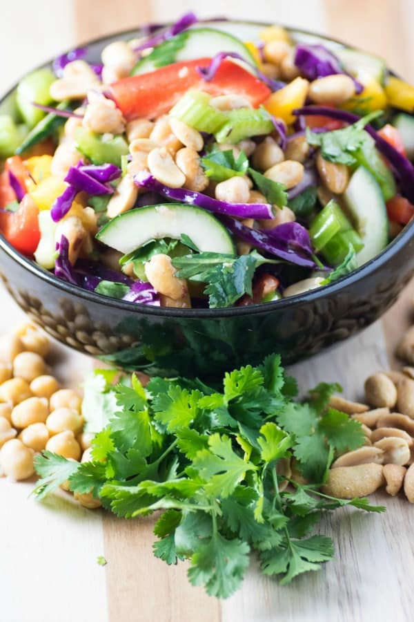 Crunchy Chickpea Peanut Thai Salad