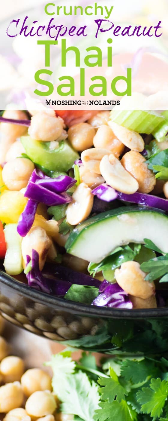 Crunchy Chickpea Peanut Thai Salad