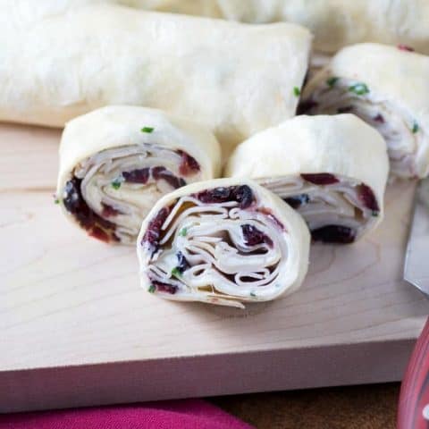 Cranberry Turkey Pinwheels