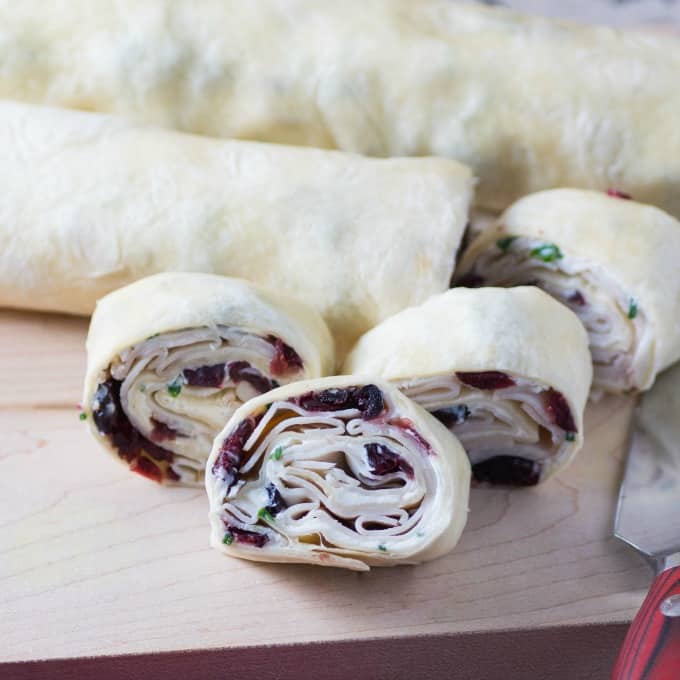 Cranberry Turkey Pinwheels