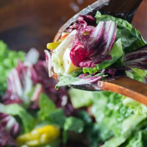 Italian Salad with Creamy Italian Dressing