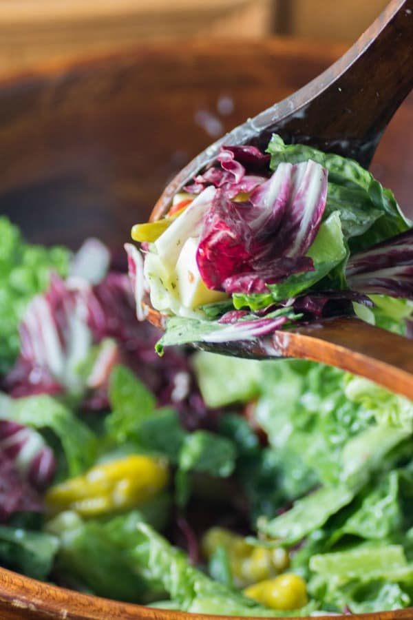 Italian Salad with Creamy Italian Dressing