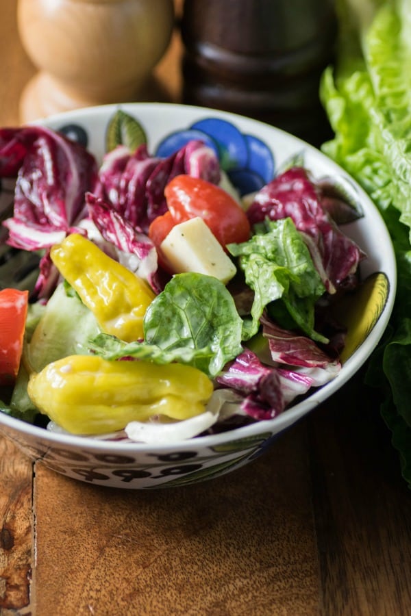 Italian Salad with Creamy Italian Dressing