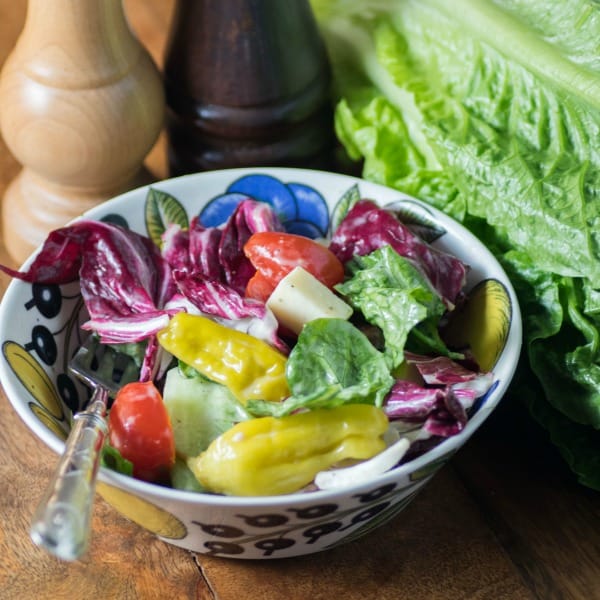 Italian Salad with Creamy Italian Dressing