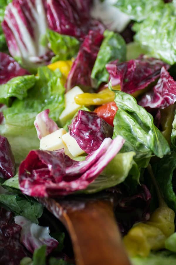 Italian Salad with Creamy Italian Dressing