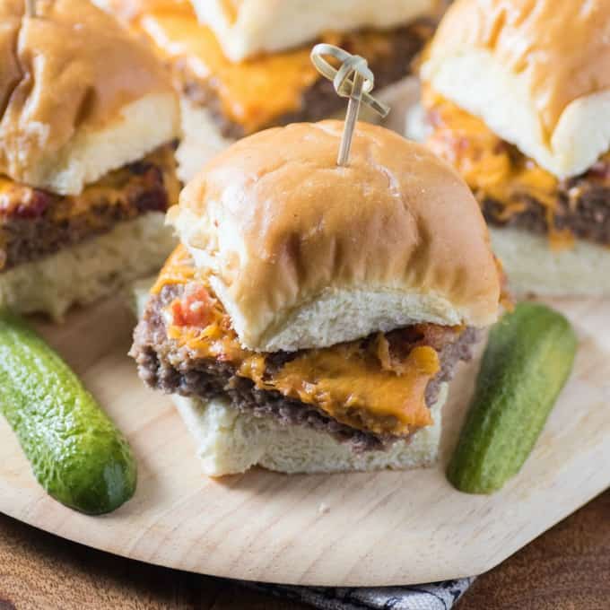 Baked Cheeseburger Bacon Sliders