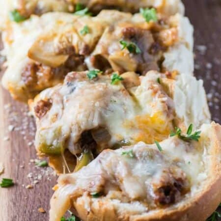 Cheesy Sausage Stuffed Bread hero.