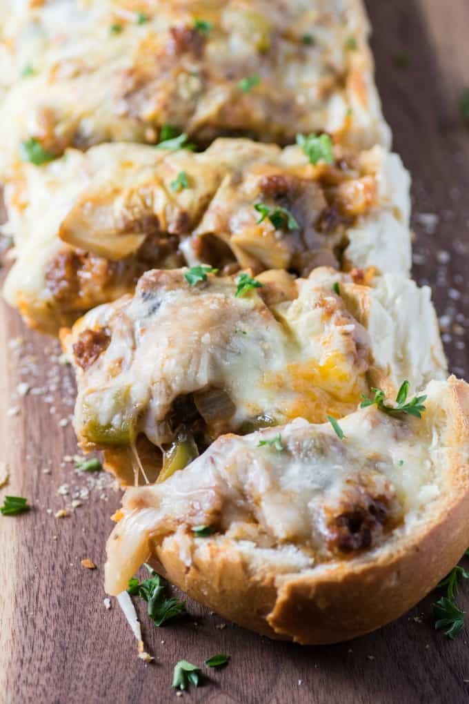 Cheesy Sausage Stuffed Bread