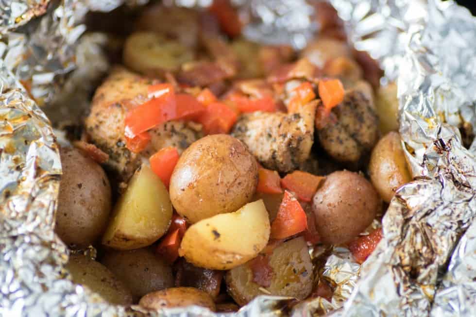 Grilled Spiced Chicken Potato Foil Packs