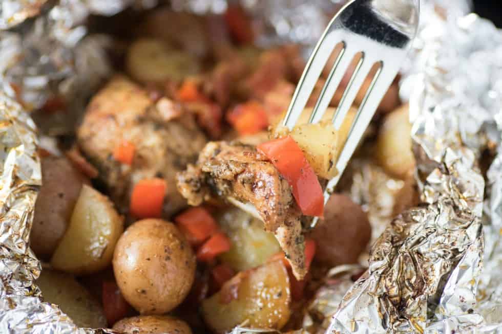 Grilled Spiced Chicken Potato Foil Packs