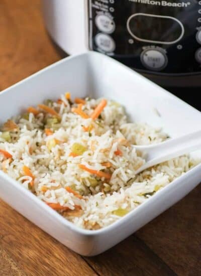 Rice in bowl.