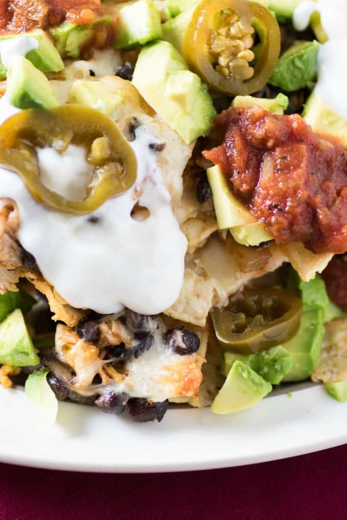 Easy Bean Chicken Nachos