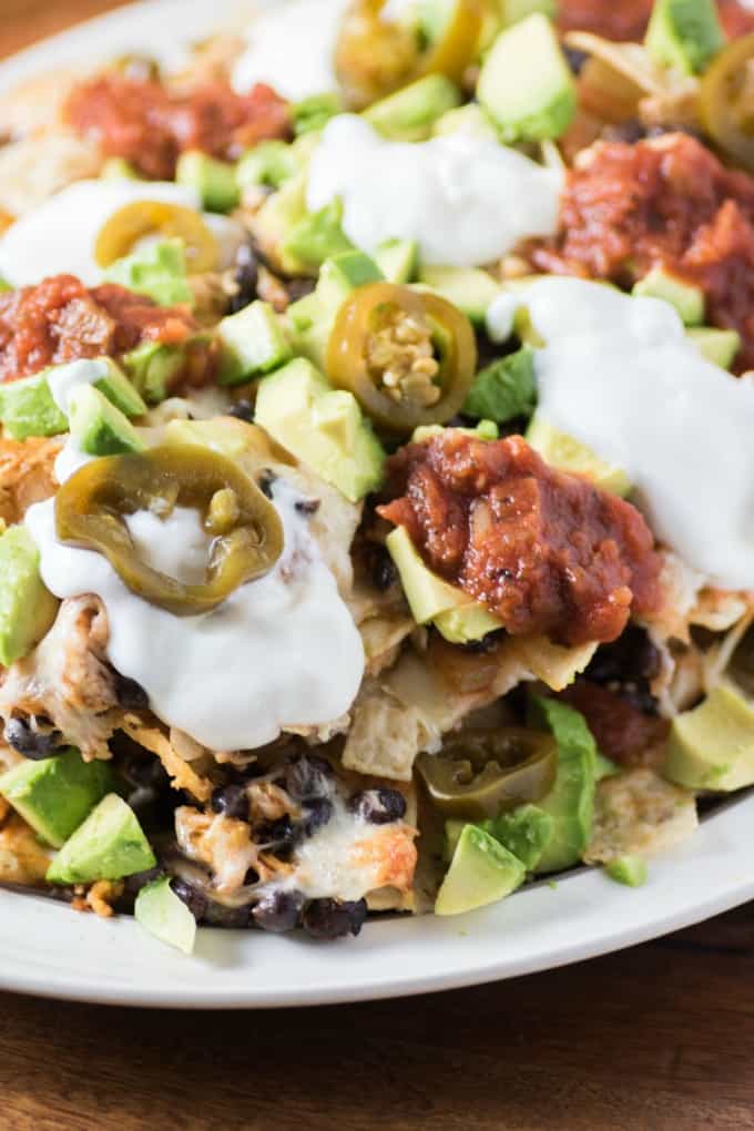 Easy Bean Chicken Nachos