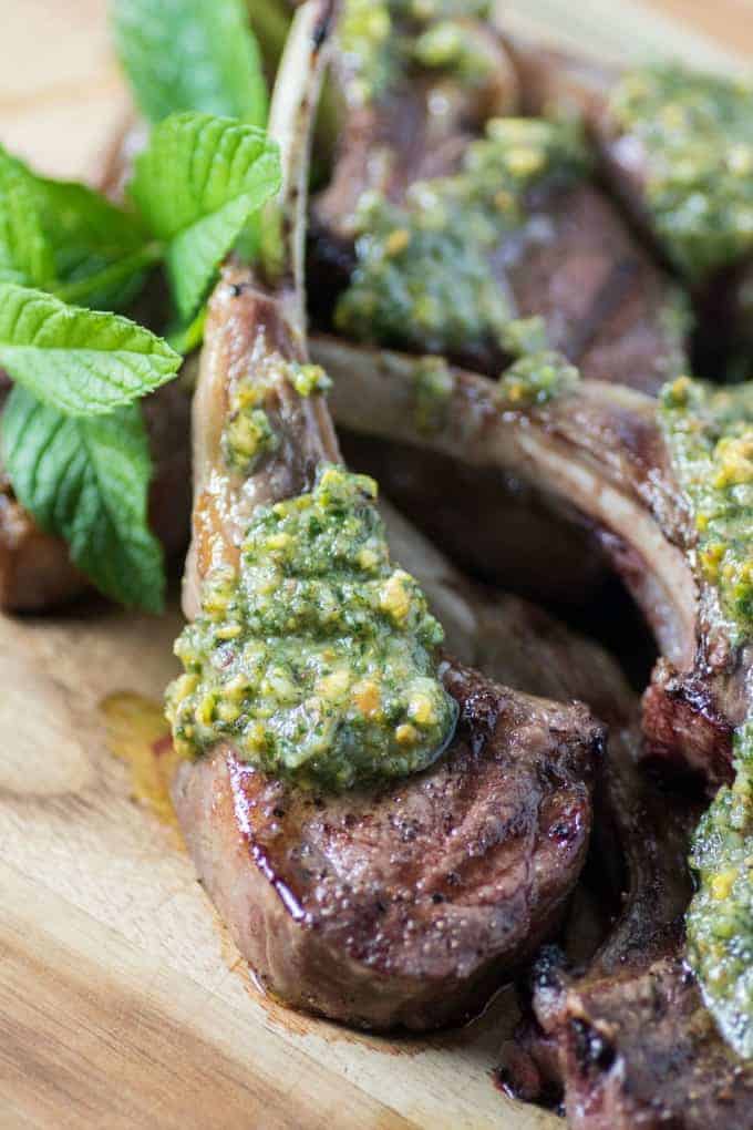 Sous Vide Lamb Chops With Mint Chimichurri - Two Kooks In The Kitchen