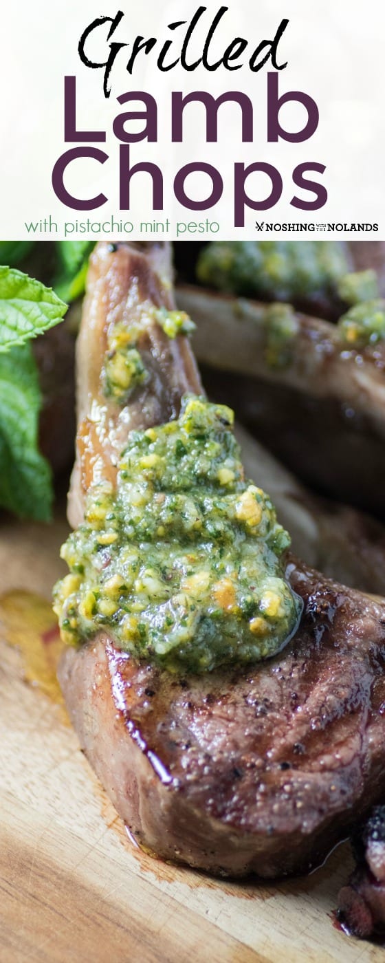 Grilled Lamb Chops with Pistachio Mint Pesto