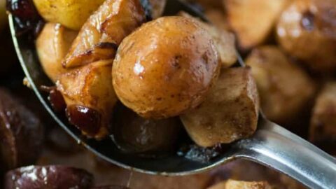 Slow Roasted Potatoes Turnips & Apples