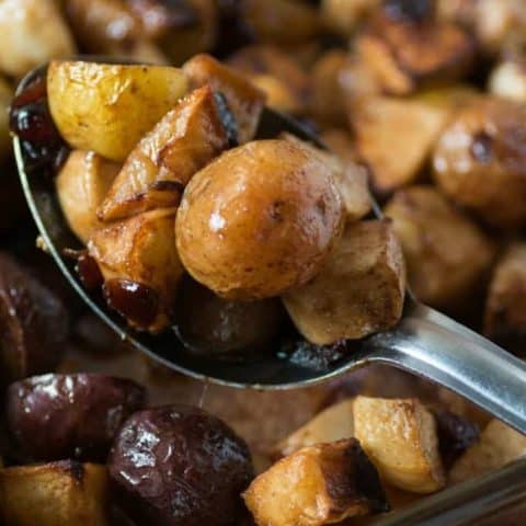 Slow Roasted Potatoes Turnips & Apples