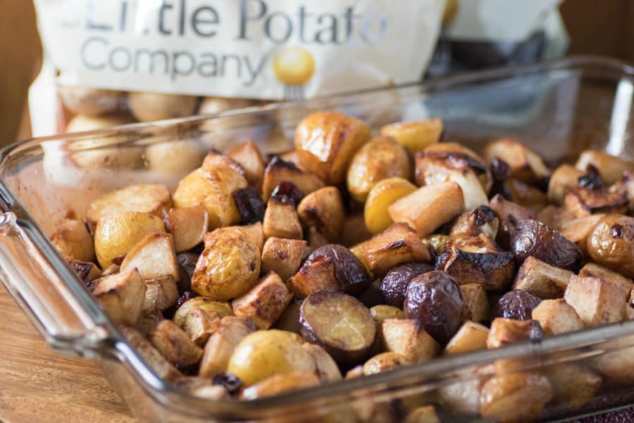 Slow Roasted Potatoes Turnips & Apples