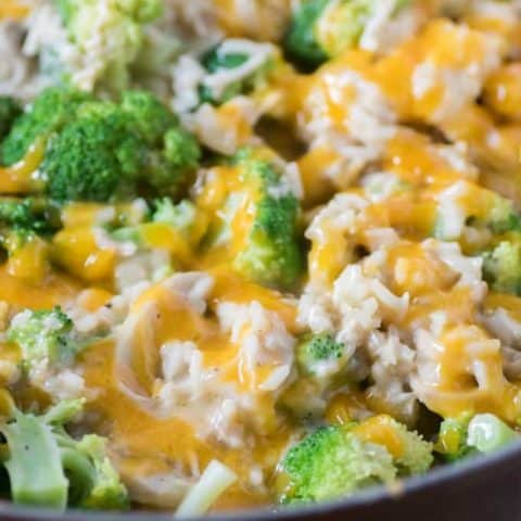 Stove Top Chicken Broccoli Cheesy Rice Casserole