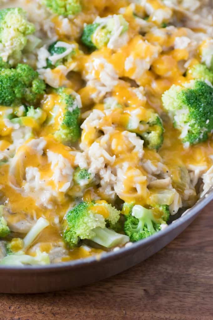 Stove Top Chicken Broccoli Cheesy Rice Casserole